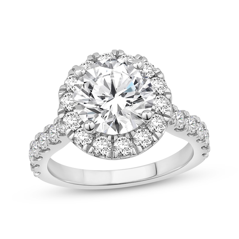 Main Image 1 of Adore Lab-Grown Diamonds Round-Cut Halo Engagement Ring 3-3/4 ct tw 14K White Gold