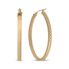 Thumbnail Image 1 of Italian Brilliance Diamond-Cut Snakeskin Hoop Earrings 14K Yellow Gold