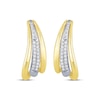 Thumbnail Image 2 of Diamond Split Hoop Earrings 1/4 ct tw 10K Two-Tone Gold