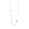 Thumbnail Image 2 of Lab-Created Ruby Bezel Station Necklace Sterling Silver 36"
