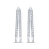 Thumbnail Image 2 of Diamond Two-Row Split Hoop Earrings 1/4 ct tw Sterling Silver