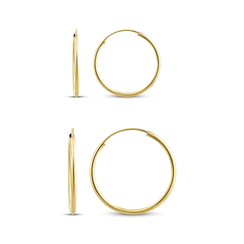 Main Image 1 of Endless Hoop Earrings Set 14K Yellow Gold