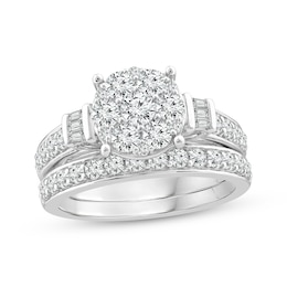 Adore Multi-Diamond Bridal Set 1-1/2 ct tw 14K White Gold