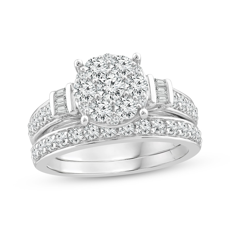 Main Image 1 of Adore Multi-Diamond Bridal Set 1-1/2 ct tw 14K White Gold