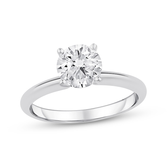 Lab-Grown Diamonds Round-Cut Solitaire Engagement Ring 1-1/4 ct tw 14K White Gold (I/SI2)