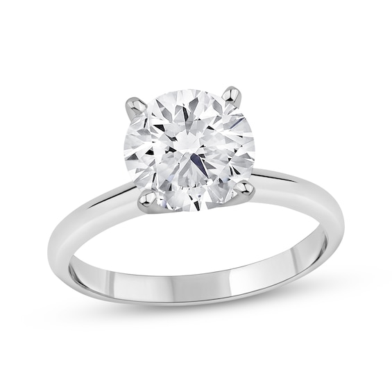 Lab-Grown Diamonds Round-Cut Solitaire Engagement Ring 2-1/4 ct tw 14K White Gold (I/SI2)