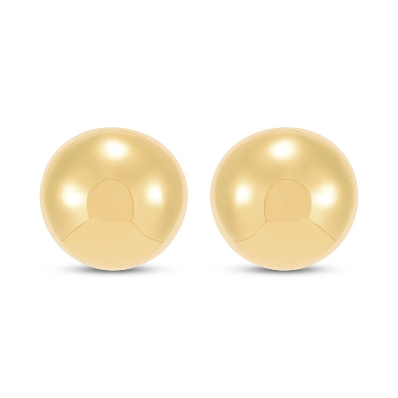 Main Image 2 of Hollow Bead Stud Earrings 14K Yellow Gold