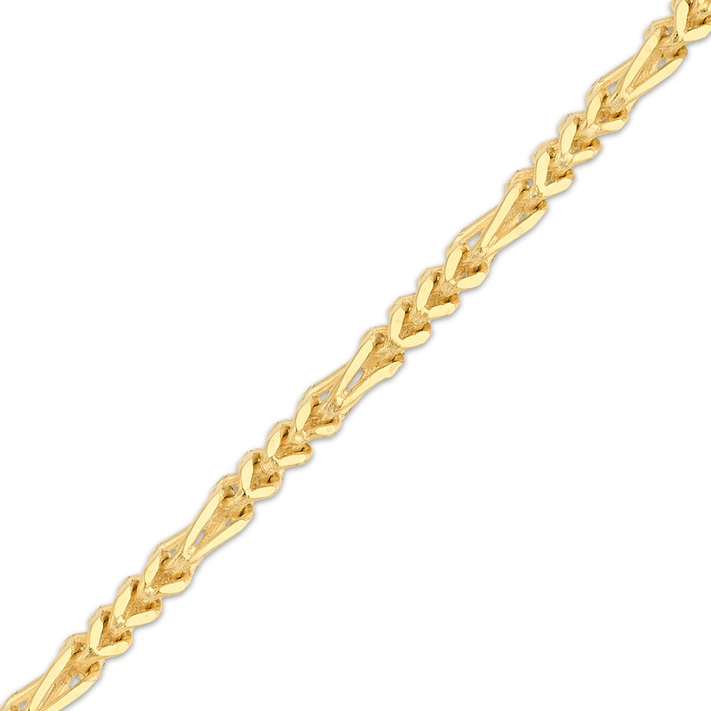 Main Image 2 of Franco Figaro Chain Necklace 2.6mm Solid 10K Yellow Gold 18"