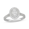 Thumbnail Image 4 of Neil Lane Oval-Cut Diamond Double Halo Engagement Ring 1-1/4 ct tw 14K White Gold