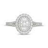 Thumbnail Image 6 of Neil Lane Oval-Cut Diamond Double Halo Engagement Ring 1-1/4 ct tw 14K White Gold