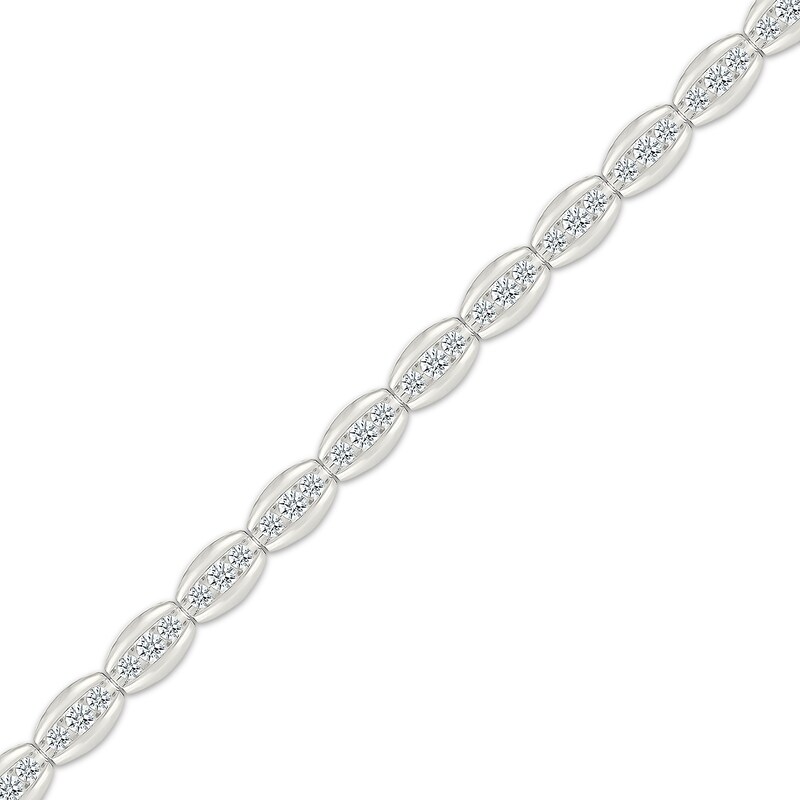 Main Image 2 of Diamond Capsule Link Bracelet 2 ct tw 10K White Gold 7.25"