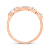 Thumbnail Image 2 of Diamond Sideways Alternating Heart Ring 1/10 ct tw 10K Rose Gold