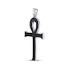Thumbnail Image 2 of Men's Black Diamond Ankh Charm 3/4 ct tw Sterling Silver