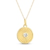Thumbnail Image 1 of Starburst Medallion Necklace 14K Yellow Gold 18"