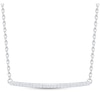 Thumbnail Image 1 of Diamond Curved Bar Necklace 1/10 ct tw Sterling Silver 18"