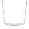 Thumbnail Image 2 of Diamond Curved Bar Necklace 1/10 ct tw Sterling Silver 18"