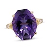Thumbnail Image 1 of Cirari Couture Oval-Cut Amethyst & Diamond Ring 1/10 ct tw 14K Yellow Gold