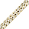 Thumbnail Image 2 of KAY Lab-Grown Diamonds Men's Curb Link Bracelet 4 ct tw 10K Yellow Gold 8.5"