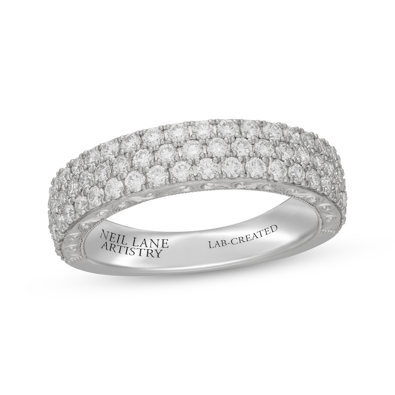 Main Image 1 of Neil Lane Artistry Heritage Lab-Grown Diamond Three-Row Anniversary Ring 1 ct tw Platinum