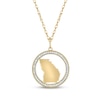Thumbnail Image 1 of Diamond Georgia Circle Necklace 1/20 ct tw 10K Yellow Gold 18"