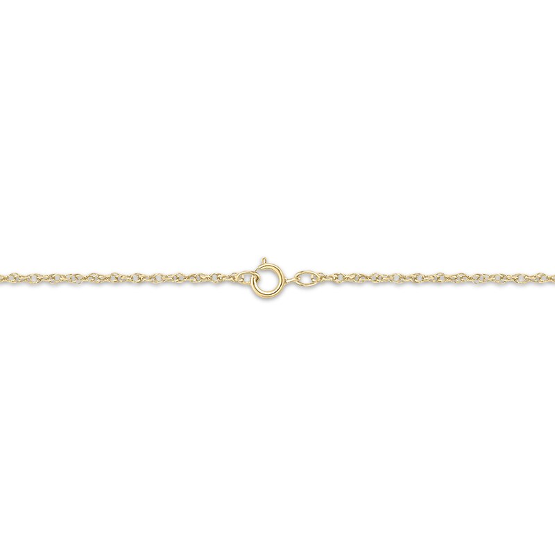 Main Image 2 of Diamond Georgia Circle Necklace 1/20 ct tw 10K Yellow Gold 18"