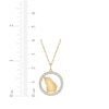 Thumbnail Image 3 of Diamond Georgia Circle Necklace 1/20 ct tw 10K Yellow Gold 18"