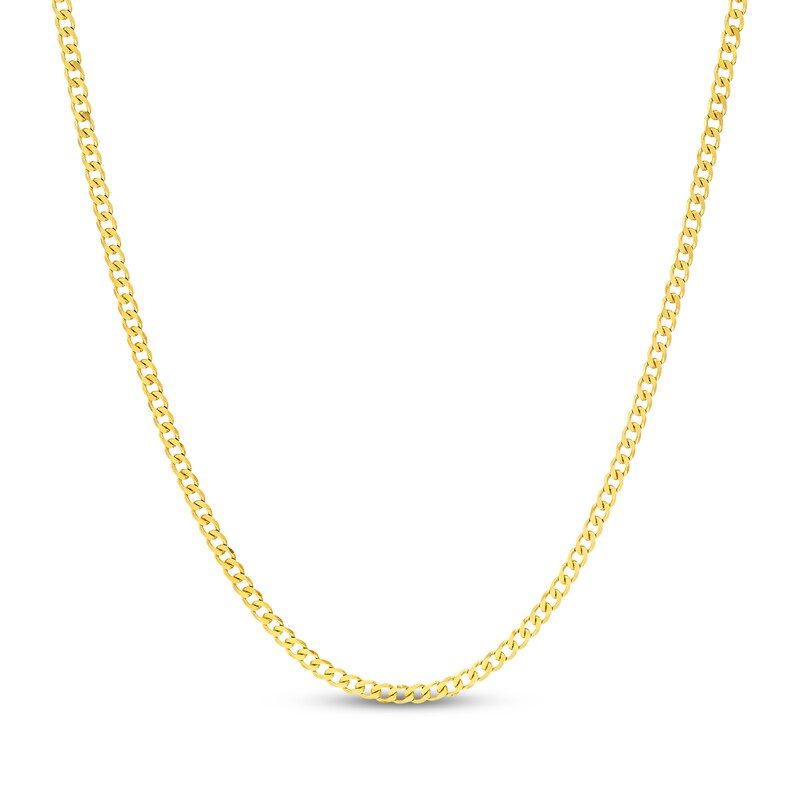 Main Image 2 of Curb Chain Necklace, Hoop Earrings & Curb Chain Bracelet Gift Set 14K Yellow Gold
