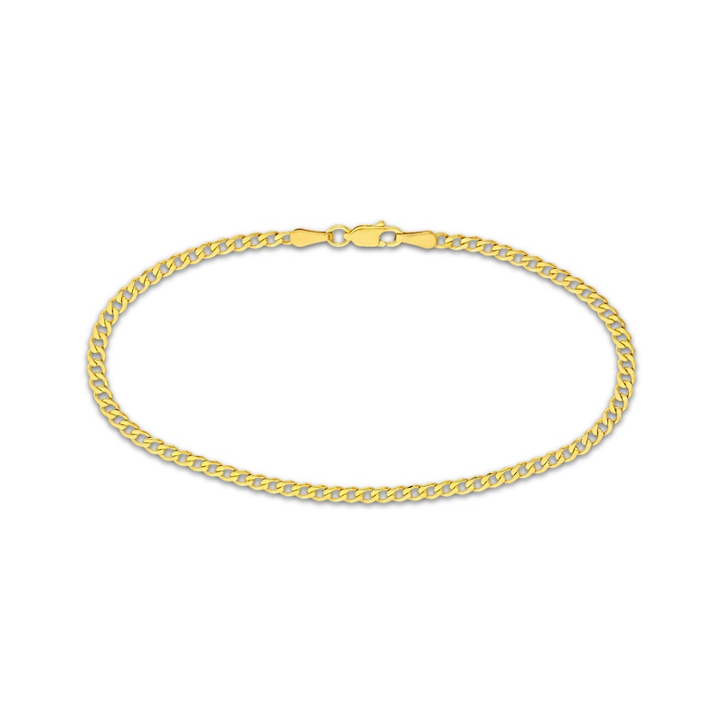 Main Image 3 of Curb Chain Necklace, Hoop Earrings & Curb Chain Bracelet Gift Set 14K Yellow Gold