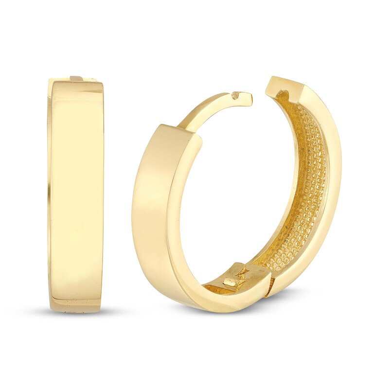 Main Image 4 of Curb Chain Necklace, Hoop Earrings & Curb Chain Bracelet Gift Set 14K Yellow Gold
