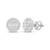 Thumbnail Image 1 of KAY Lab-Grown Diamonds Men's Multi-Stone Circle Stud Earrings 1-1/4 ct tw Sterling Silver