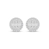 Thumbnail Image 2 of KAY Lab-Grown Diamonds Men's Multi-Stone Circle Stud Earrings 1-1/4 ct tw Sterling Silver