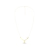 Thumbnail Image 4 of KAY Lab-Grown Diamonds Chevron Teardrop Necklace 3/4 ct tw 10K Yellow Gold 18"