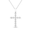 Thumbnail Image 1 of Diamond Cross Necklace 1/2 ct tw 10K White Gold 18"