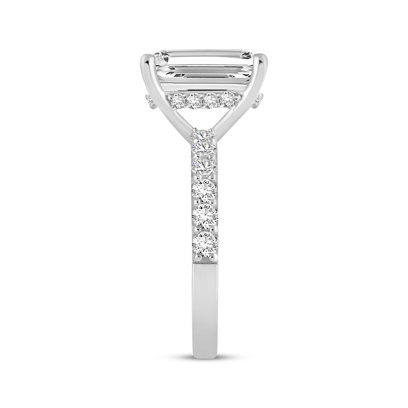 Main Image 2 of Adore Lab-Grown Diamonds Emerald-Cut Hidden Halo Engagement Ring 5-3/4 ct tw Platinum