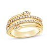 Thumbnail Image 1 of Lab-Grown Diamond Wrap Ring 1/2 ct tw 24K Yellow Gold Vermeil Sterling Silver
