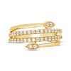 Thumbnail Image 3 of Lab-Grown Diamond Wrap Ring 1/2 ct tw 24K Yellow Gold Vermeil Sterling Silver