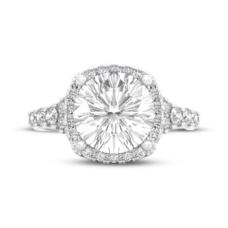 Main Image 3 of THE LEO Legacy Lab-Grown Diamond Round-Cut Halo Engagement Ring 3-3/4 ct tw 14K White Gold