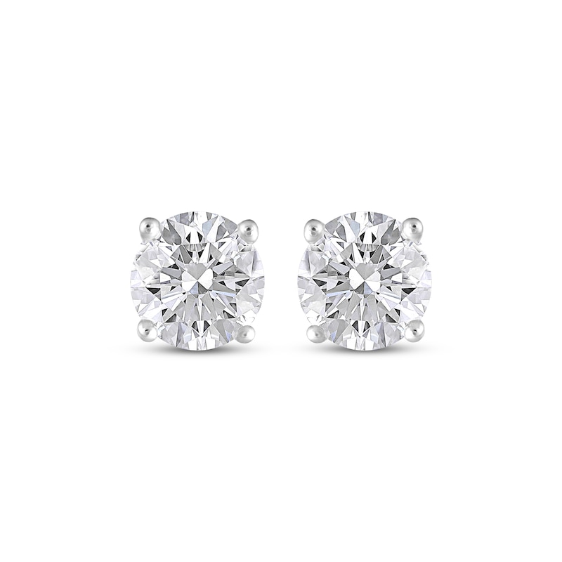 Main Image 2 of KAY Lab-Grown Diamonds Round-Cut Solitaire Stud Earrings 4 ct tw 14K White Gold (F/SI2)