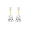 Thumbnail Image 2 of KAY Lab-Grown Diamonds Pear-Shaped & Baguette-Cut Lab-Grown Diamond Dangle Earrings 2-1/8 ct tw 14K Yellow Gold (F/VS2)