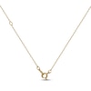 Thumbnail Image 4 of Nephrite Jade & Lab-Created Sapphire Bee Necklace 18K Yellow Gold-Plated Sterling Silver 18"