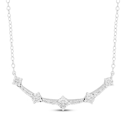 Milestones Lab-Grown Diamond Station Necklace 1/4 ct tw Sterling Silver 18"