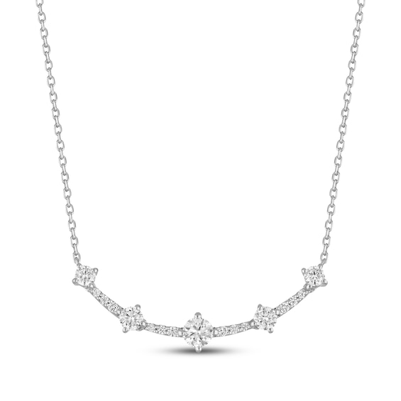 Milestones Lab-Grown Diamond Station Necklace 1/4 ct tw Sterling Silver 18"