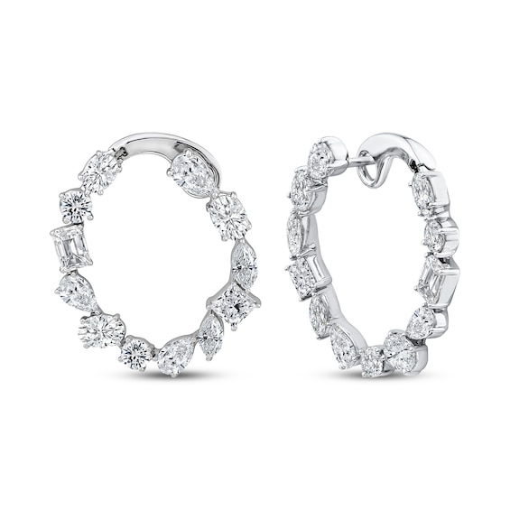 KAY Lab-Grown Diamonds Multi-Shape Circle Earrings 8 ct tw 14K White Gold