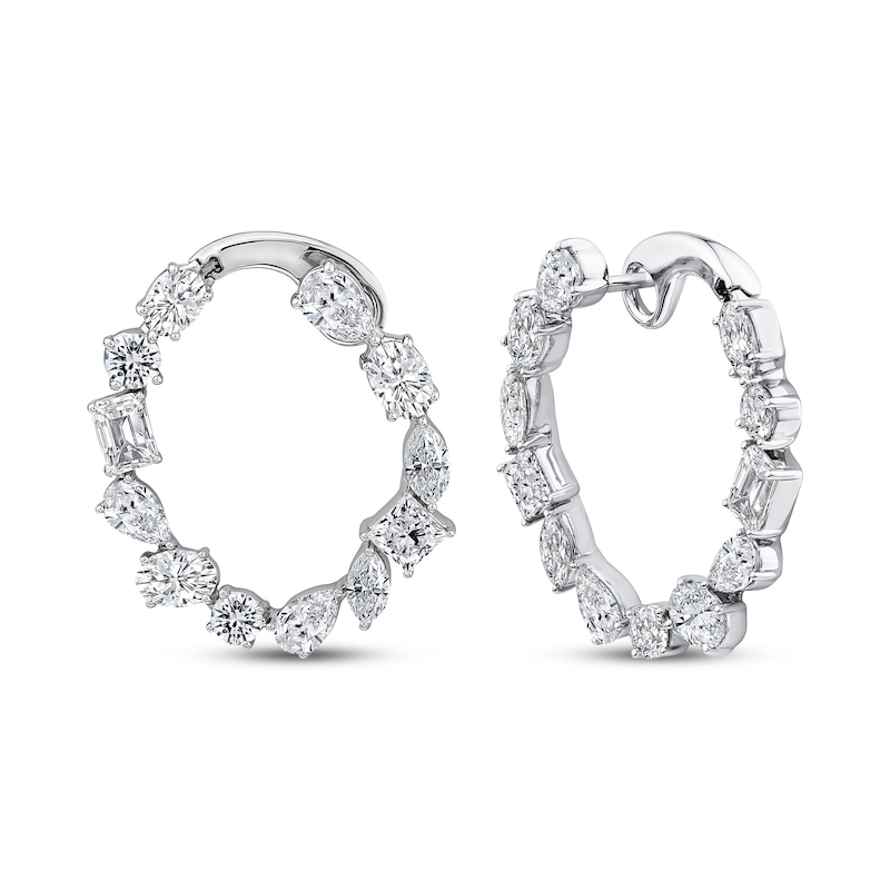 Main Image 1 of KAY Lab-Grown Diamonds Multi-Shape Circle Earrings 8 ct tw 14K White Gold