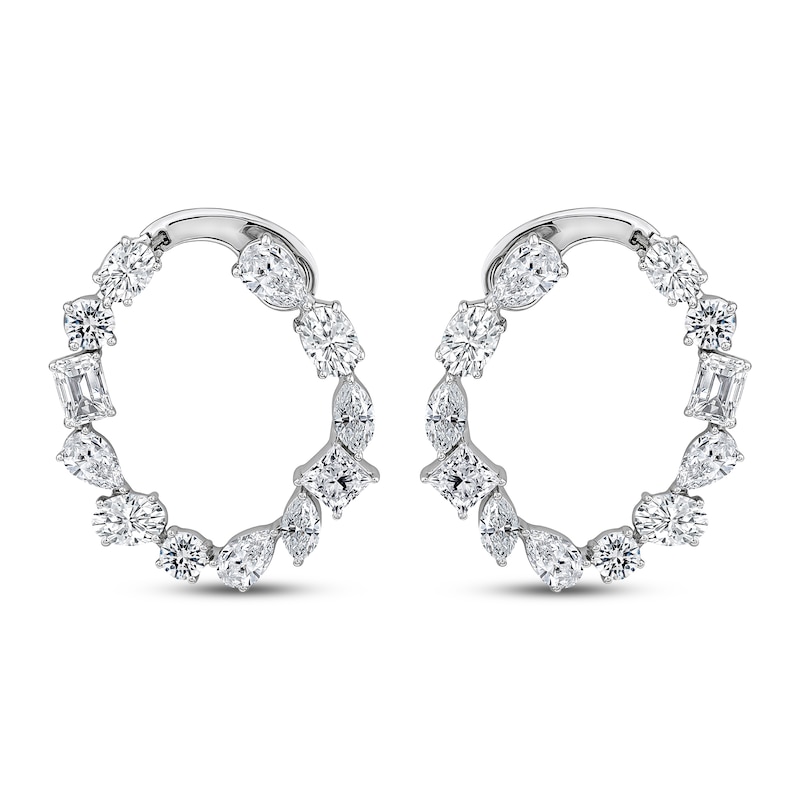 Main Image 2 of KAY Lab-Grown Diamonds Multi-Shape Circle Earrings 8 ct tw 14K White Gold