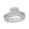 Thumbnail Image 1 of Neil Lane Princess-Cut Diamond Double Halo Bridal Set 7/8 ct tw 14K White Gold