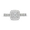Thumbnail Image 3 of Neil Lane Princess-Cut Diamond Double Halo Engagement Ring 5/8 ct tw 14K White Gold