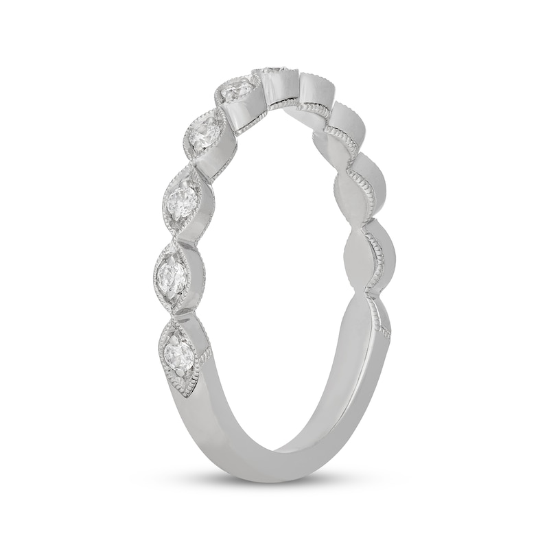 Main Image 8 of Neil Lane Diamond Scalloped Wedding Band 1/5 ct tw 14K White Gold