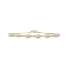 Thumbnail Image 1 of Oval-Cut Opal & Diamond Bracelet 1/20 ct tw 10K Yellow Gold 7.5"
