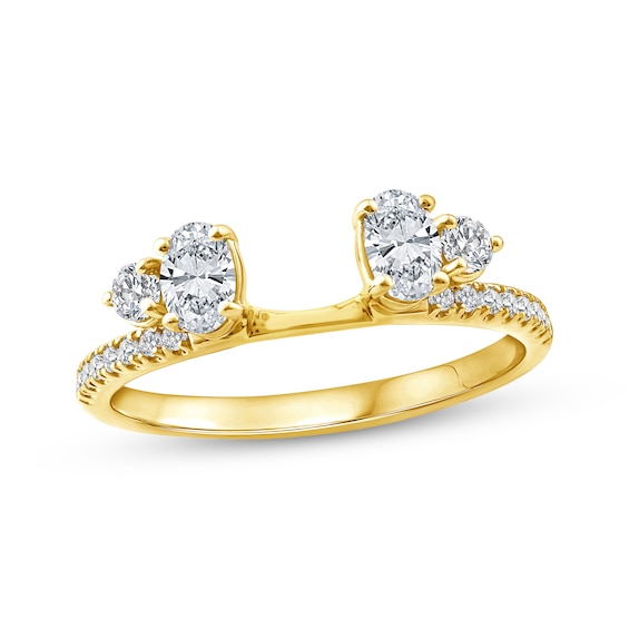 Adore Lab-Grown Diamonds Oval & Round-Cut Enhancer Ring 3/4 ct tw 14K Yellow Gold